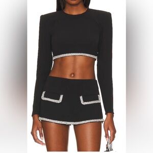 Lovers + Friends Black skort & top